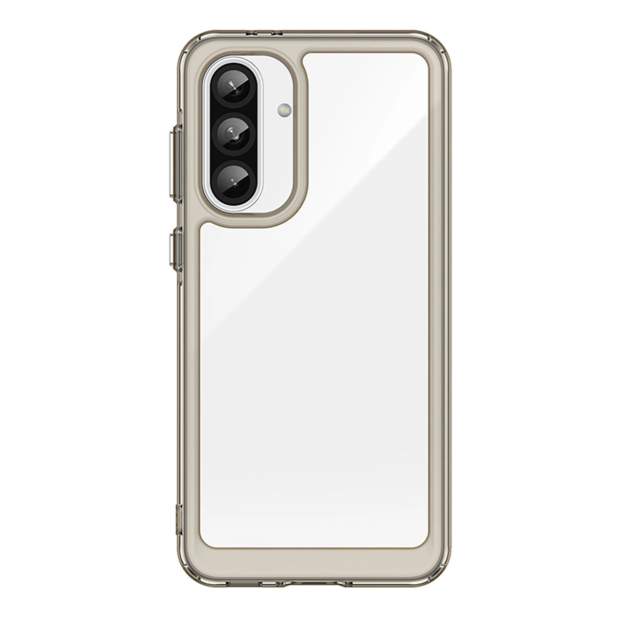 Outer Space Case for Samsung Galaxy A36 Cover med Fleksibel ramme - Halvt gennemsigtigt, sort