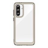 Outer Space Case for Samsung Galaxy A36 Cover med Fleksibel ramme - Halvt gennemsigtigt, sort