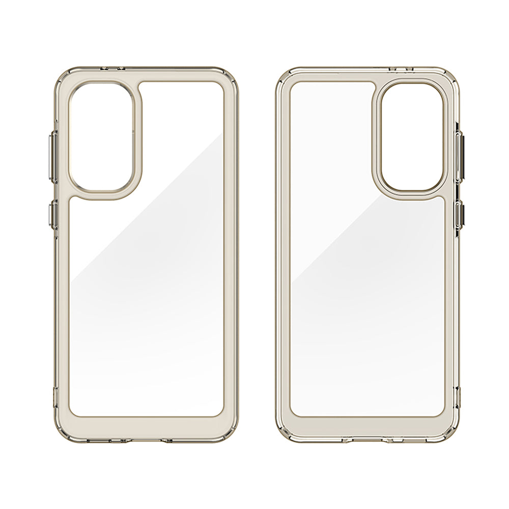 Outer Space Case for Samsung Galaxy A36 Cover med Flexible Frame - Halvt gennemsigtigt, sort