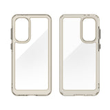 Outer Space Case for Samsung Galaxy A36 Cover med Flexible Frame - Halvt gennemsigtigt, sort