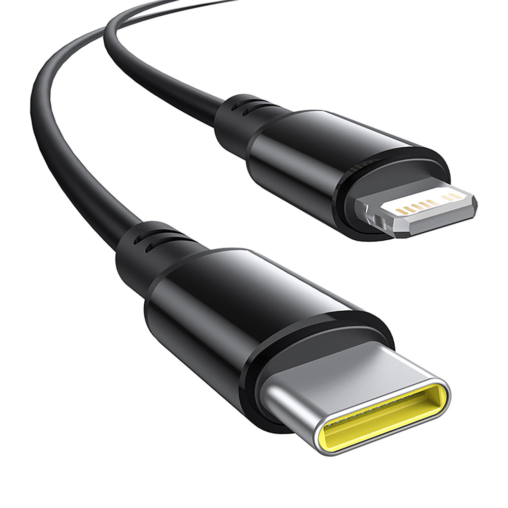 Baseus Circular 60W USB-A + USB-C Car Charger with Built-in Lightning + USB-C Cable 1.4m - Black