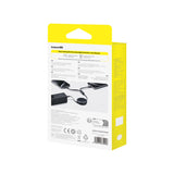 Baseus Bright Mirror-serie USB-C udtrækbar kabel - 2 x USB-C 100W 1m - sort