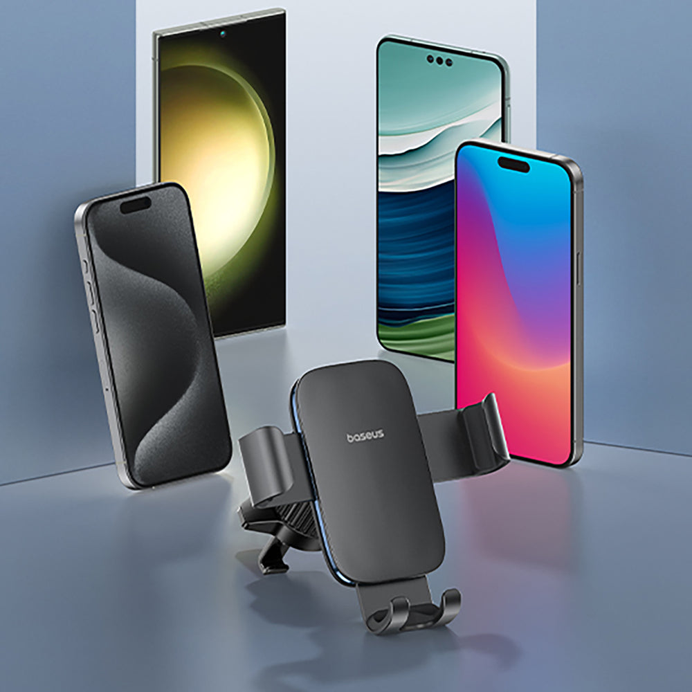 Baseus Metal Age 3 Biltelefonholder, Gravity, til luftventilation - sort