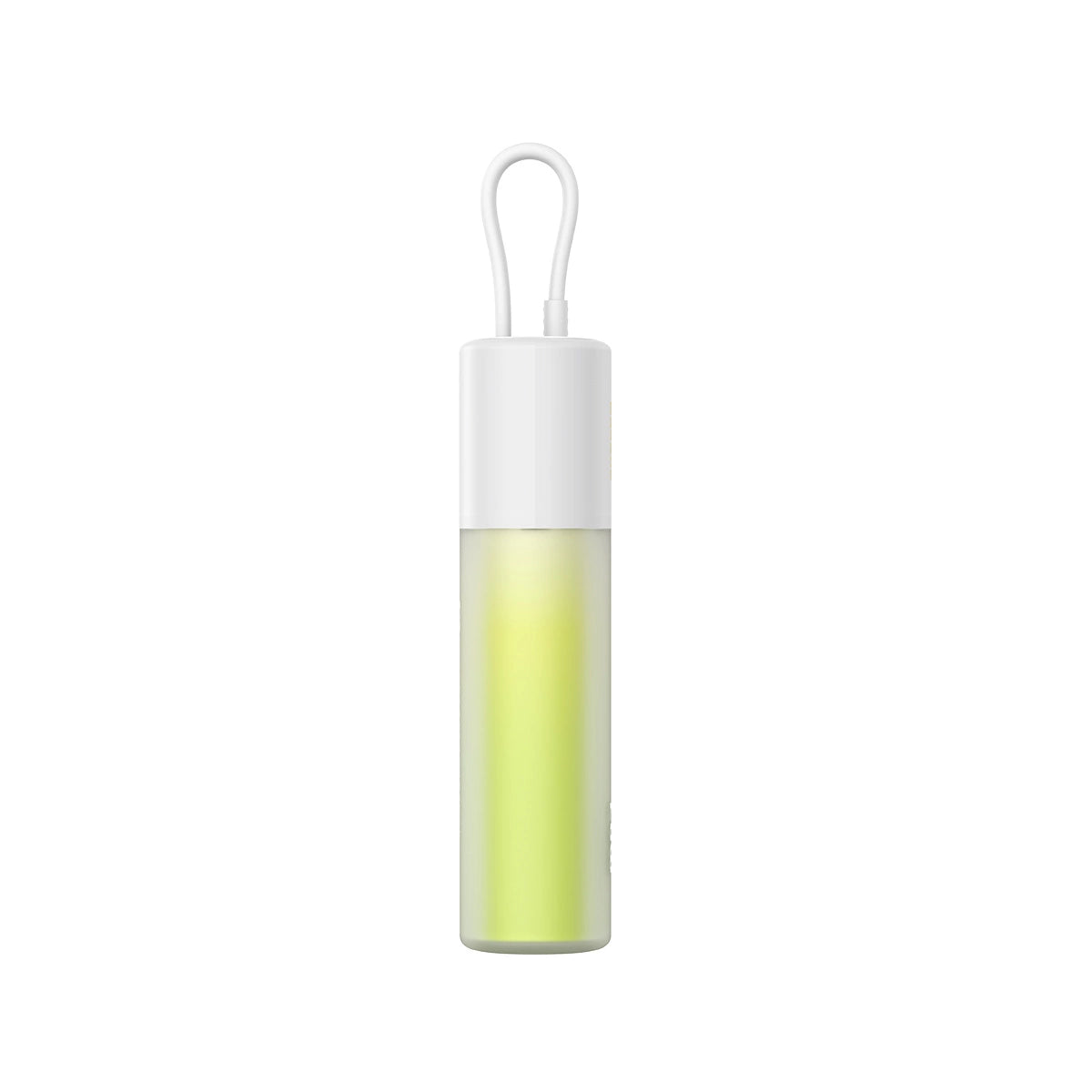 Baseus Popsicle 5200mAh 20W Powerbank med indbygget lynkabel (+ hvid Baseus Simple USB-C - USB-C 60W / 20V / 3A / 30cm kabel) - hvid-grøn