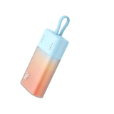 Baseus Popsicle 5200mAh 20W Powerbank med indbygget lynkabel (+ hvid Baseus Simple USB-C - USB-C 60W / 20V / 3A / 30cm kabel) - Blå-Orange