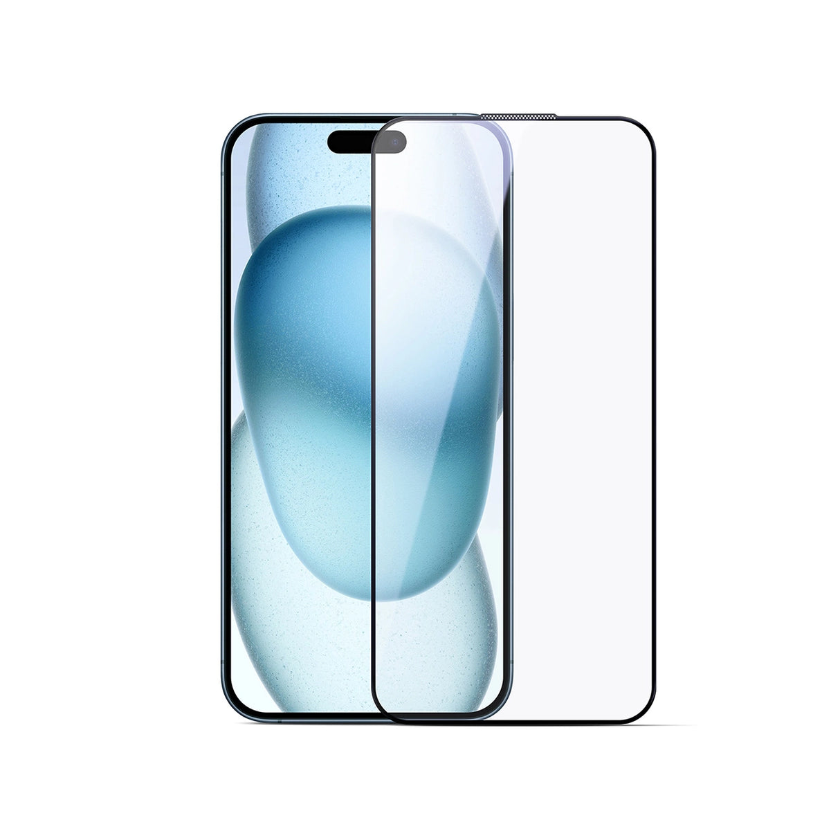 Joyroom JR-MLG0286 2.5D Anti-Blue Light + Dustproof Temperet Glas med sort ramme til iPhone 15 Plus / 16 Plus
