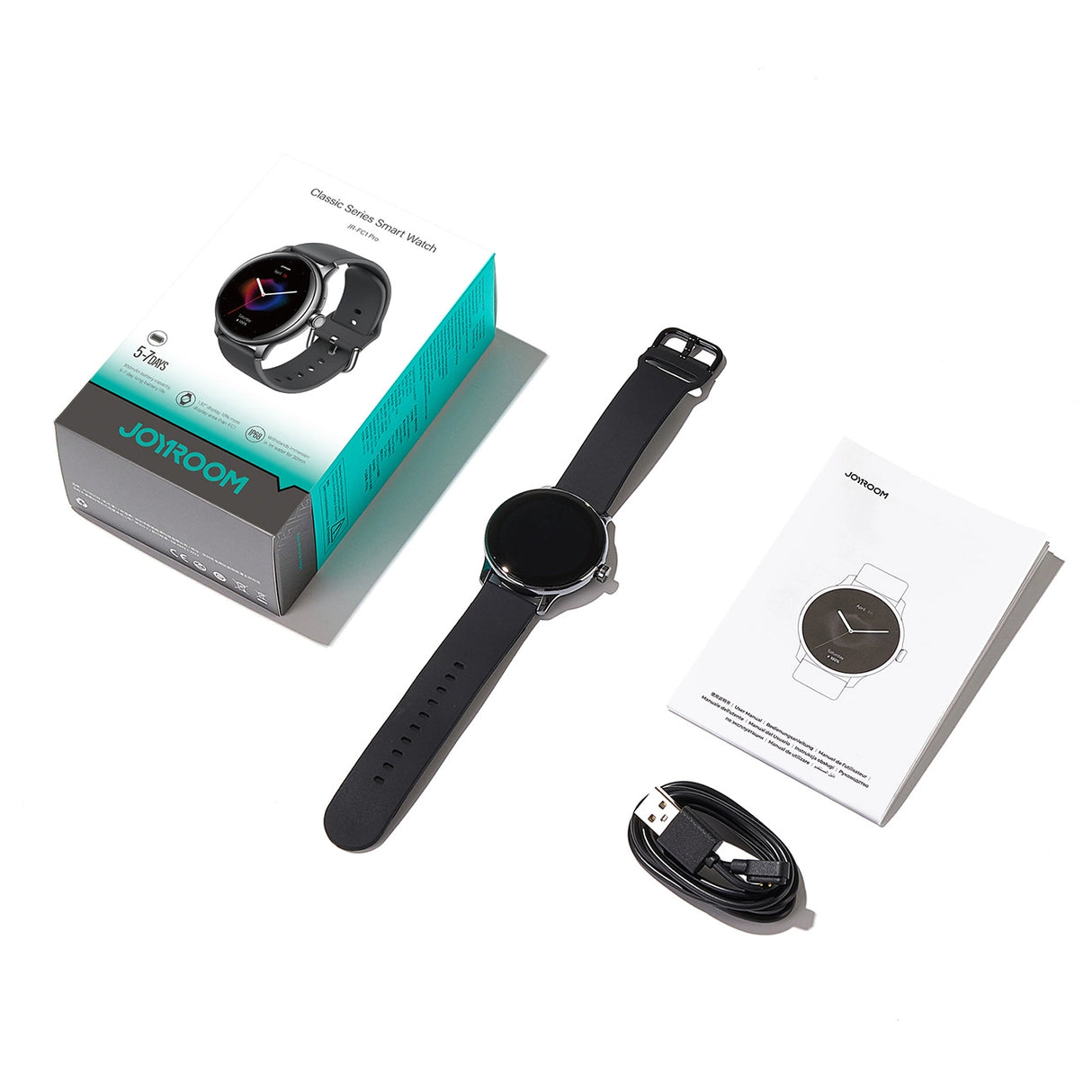 Joyroom Classis Series JR-FC1 Smartwatch med opkaldsbesvarelsesfunktion / IP68-beskyttelse - mørk grå