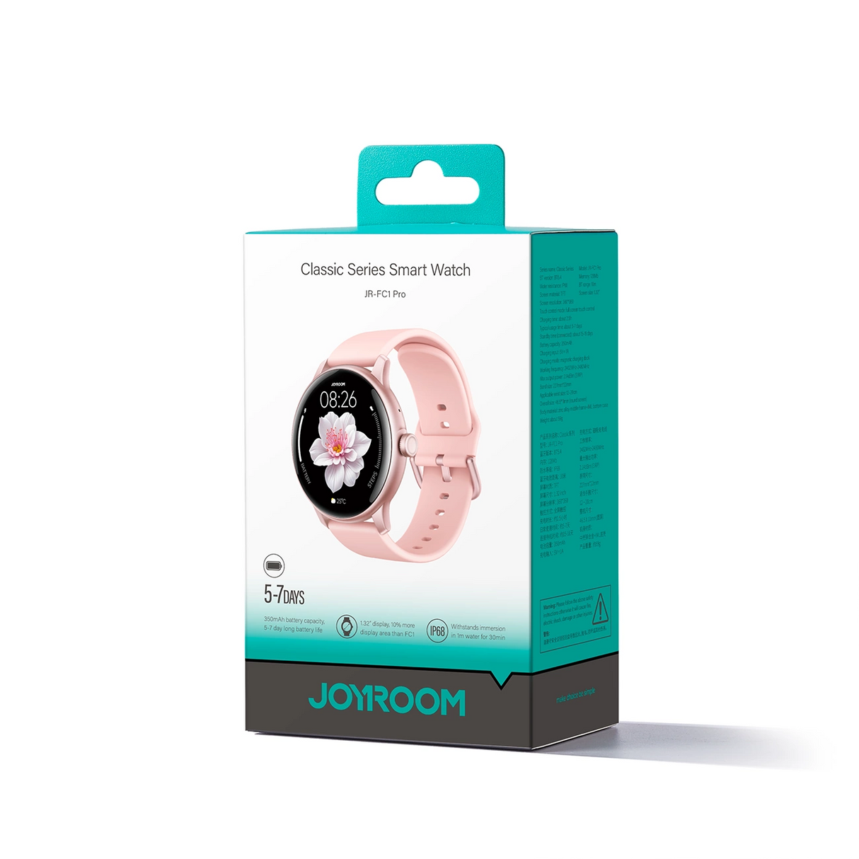 Joyroom Classis Series JR-FC1 Smartwatch med Call Answering Function / IP68 Beskyttelse - Pink