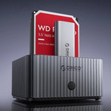 Orico IT28E-C 2-Disk Docking Station med M.2 NVME 2.5"/3.5 HDD/2.5" SSD Klonfunktion - Grå