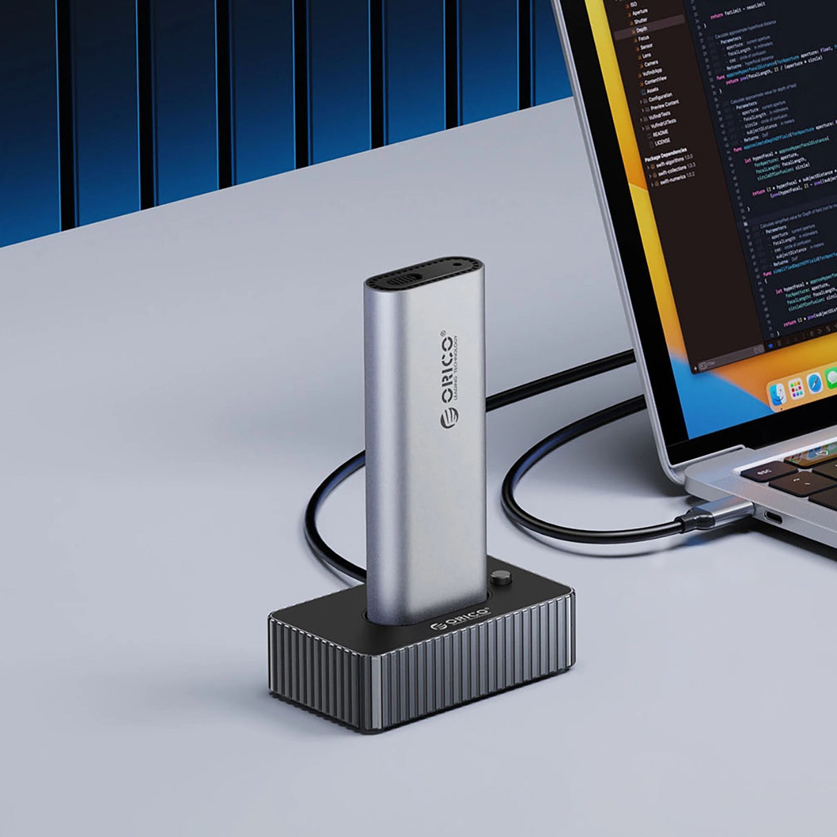 Orico IT18C3 Docking Station til M.2 NVMe/SATA Drive - Grå
