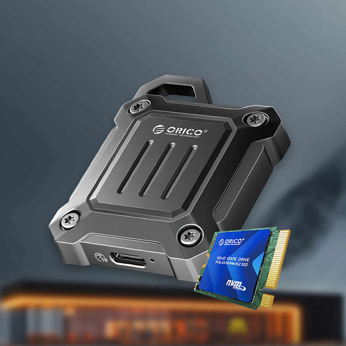 Orico XAM2 M.2 2230 USB-C 3.2 Taktisk forstærket diskbutik - sort