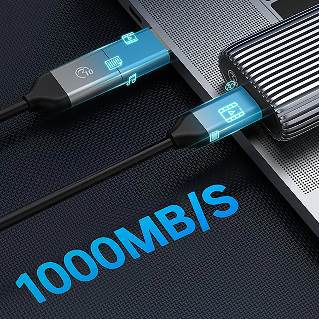 Orico AM2C3-G2 M.2 NVME USB-C 3.2 Disk Drive - Grå