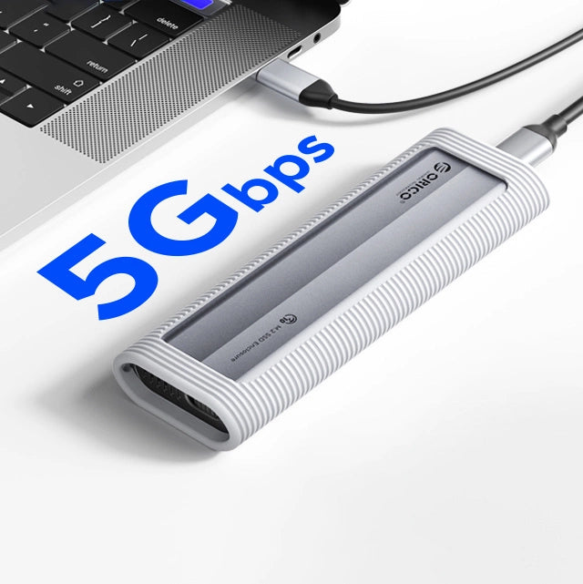 Orico AXM2S-G2 M.2 NVME/NGFF USB-C 10Gb/s Disk Drive - Grå