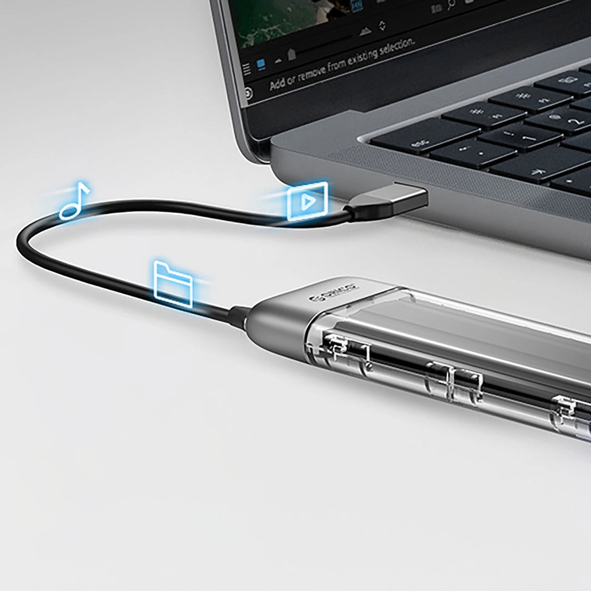 Orico TXM2-C3 M.2 NVME USB-C 3.2 10Gb/s Disk Drive - Grå