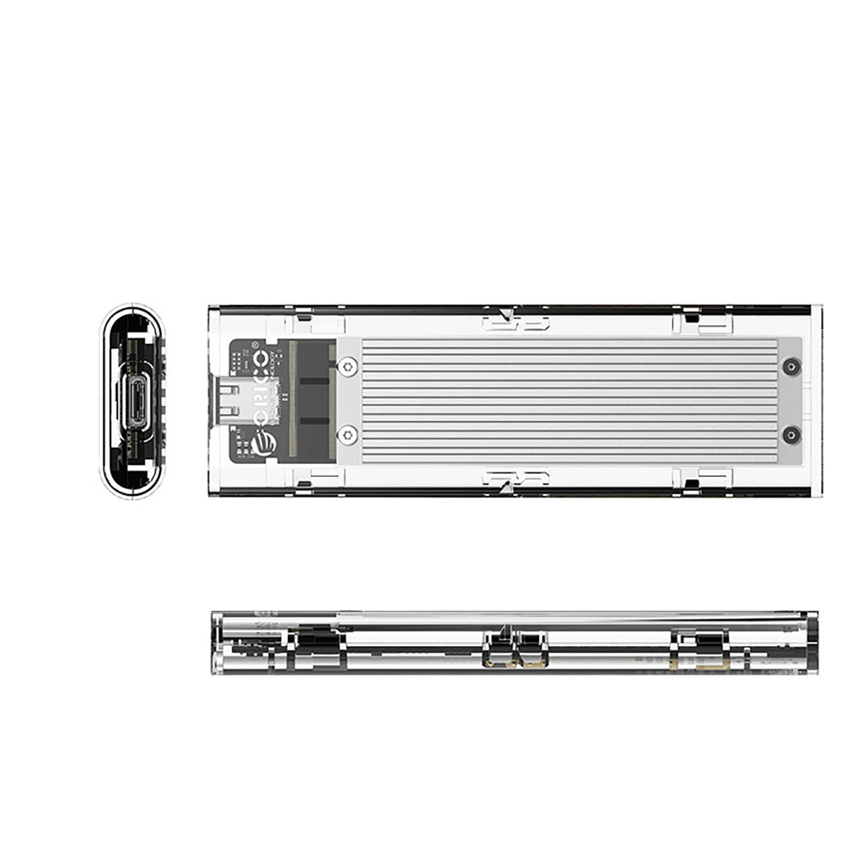 Orico TCM2-C3 M.2 NVME til USB-C 10Gb/s Disk Drive - Grå