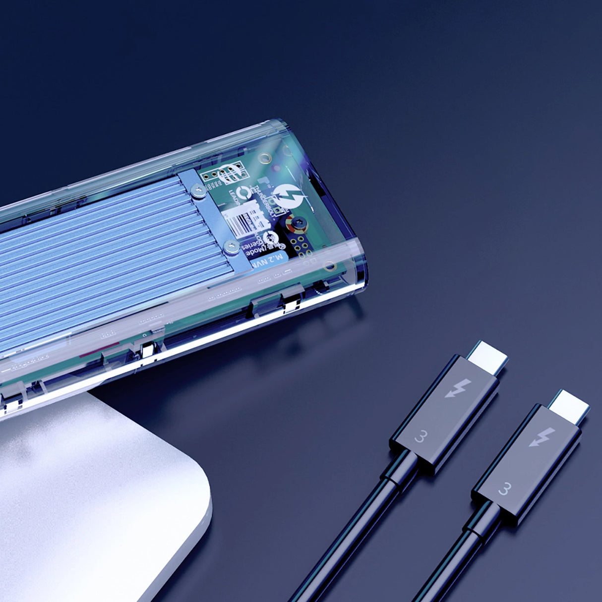 Orico TCM2-C3 M.2 NVME til USB-C 10Gb/s Disk Drive - Blå