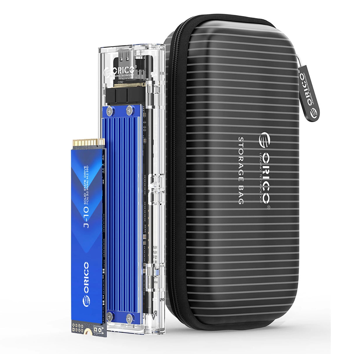 Orico TCM2-C3 M.2 NVME til USB-C 10Gb/s Disk Drive - Blå