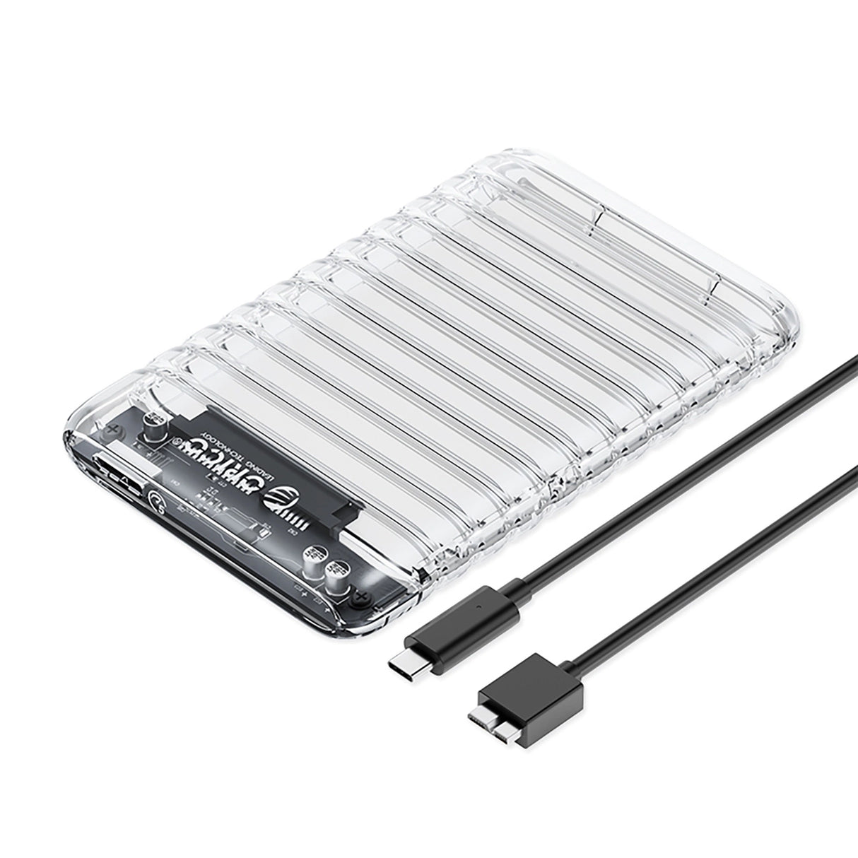 Orico 2139U3-V1 2.5" HDD/SSD USB Micro-B 5Gb/s Disk Drive - Gennemsigtig