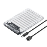 Orico 2139U3-V1 2.5" HDD/SSD USB Micro-B 5Gb/s Disk Drive - Gennemsigtig