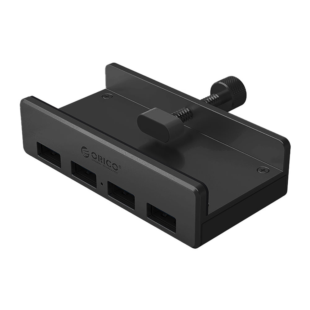 Orico MH4PU Hub Clamp-Mounted 4x USB-A 3.0 - sort