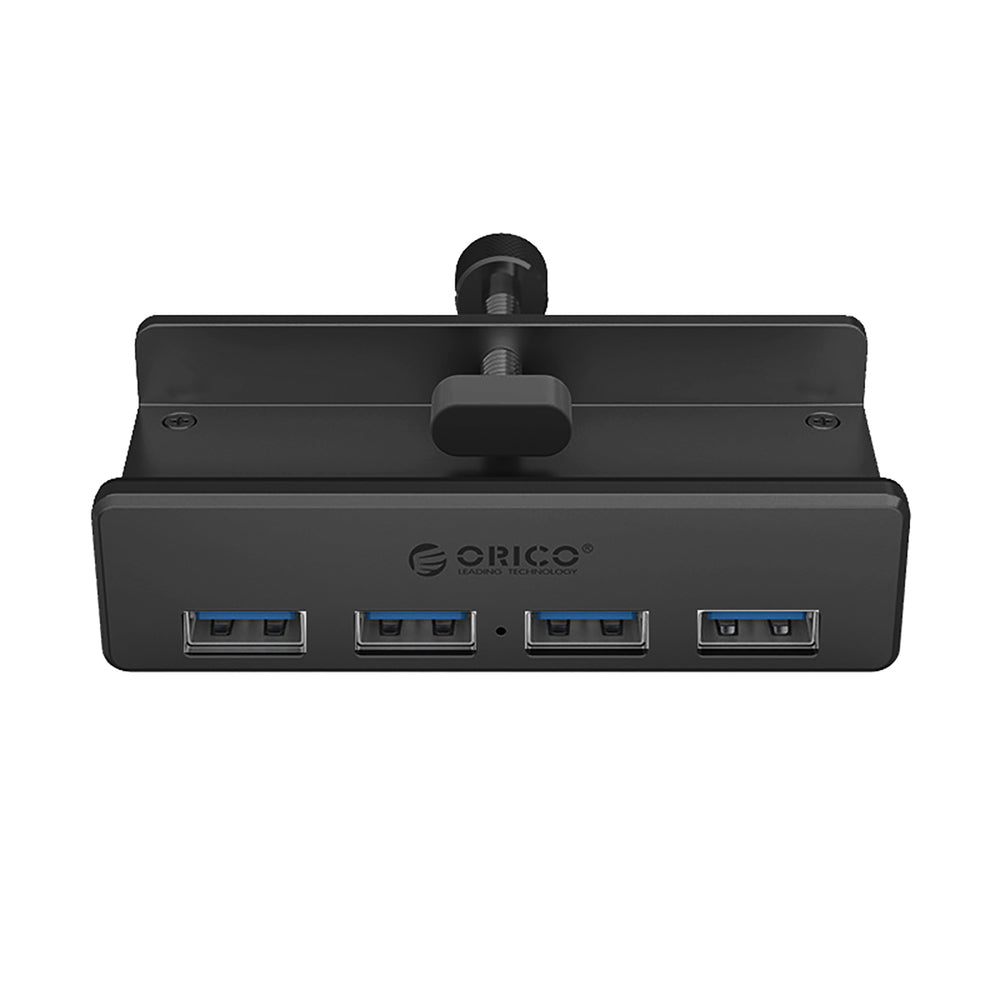Orico MH4PU Hub Clamp-Mounted 4x USB-A 3.0 - sort