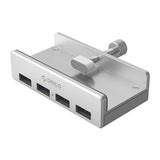 Orico MH4PU Hub Clamp-Mounted 4x USB-A 3.0 - Sølv