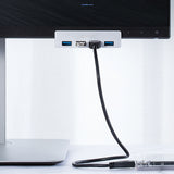 Orico MH4PU Hub Clamp-Mounted 4x USB-A 3.0 - Sølv