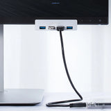 Orico MH4PU Hub Clamp-Mounted 4x USB-A 3.0 - Sølv