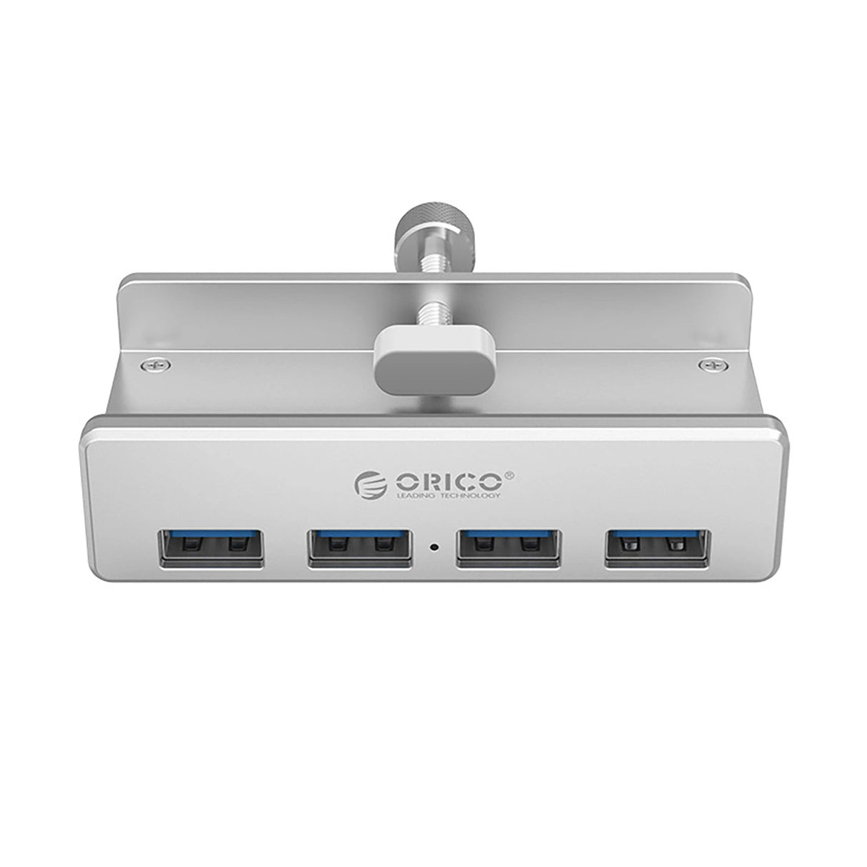 Orico MH4PU Hub Clamp-Mounted 4x USB-A 3.0 - Sølv
