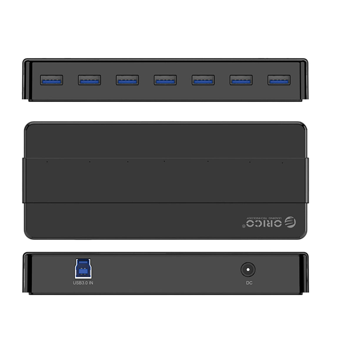 Hub Orico H7928-U3-V1 7x USB-A 3.0 - sort