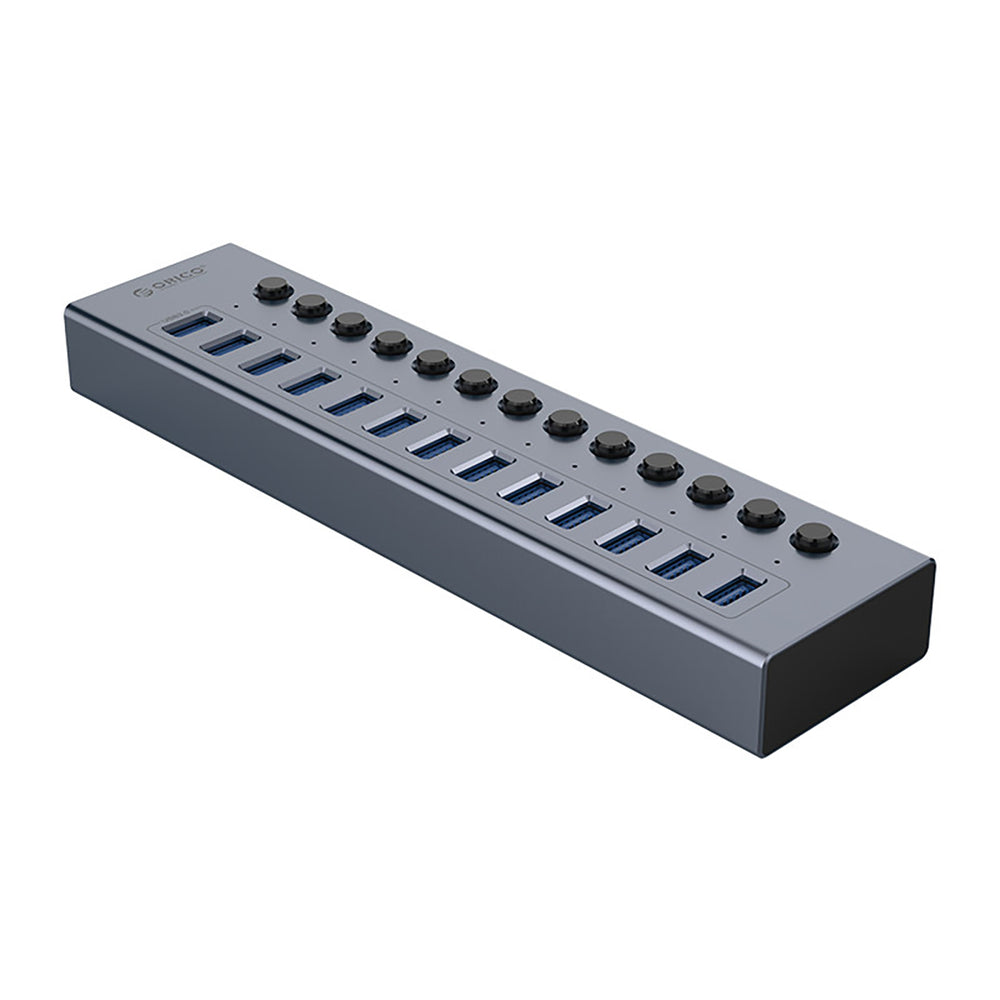 Orico BT2U3-13AB Hub 13x USB-A 3.0 med stik - grå