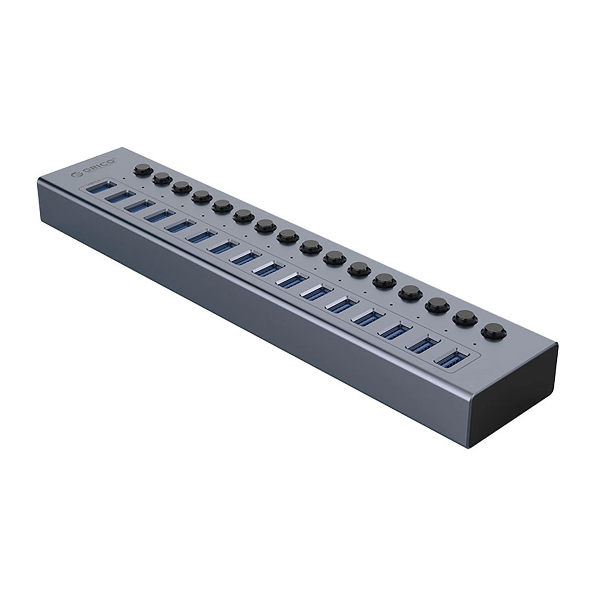 Orico BT2U3-16AB Hub 16x USB-A 3.0 med stik - grå