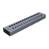 Orico BT2U3-16AB Hub 16x USB-A 3.0 with switches - gray