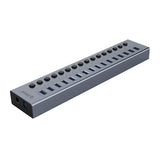 Orico BT2U3-16AB Hub 16x USB-A 3.0 med stik - grå