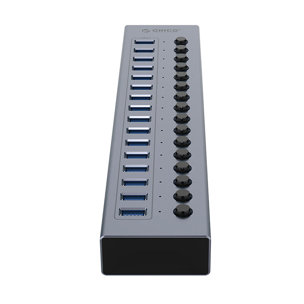 Orico BT2U3-16AB Hub 16x USB-A 3.0 with switches - gray