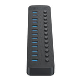 Orico CT2U3-13AB 13x USB-A 3.0 Hub med Switches - sort