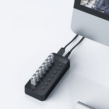 Orico CT2U3-13AB 13x USB-A 3.0 Hub med Switches - sort