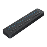 Orico CT2U3-16AB 16x USB-A 3.0 Hub med Switches - sort