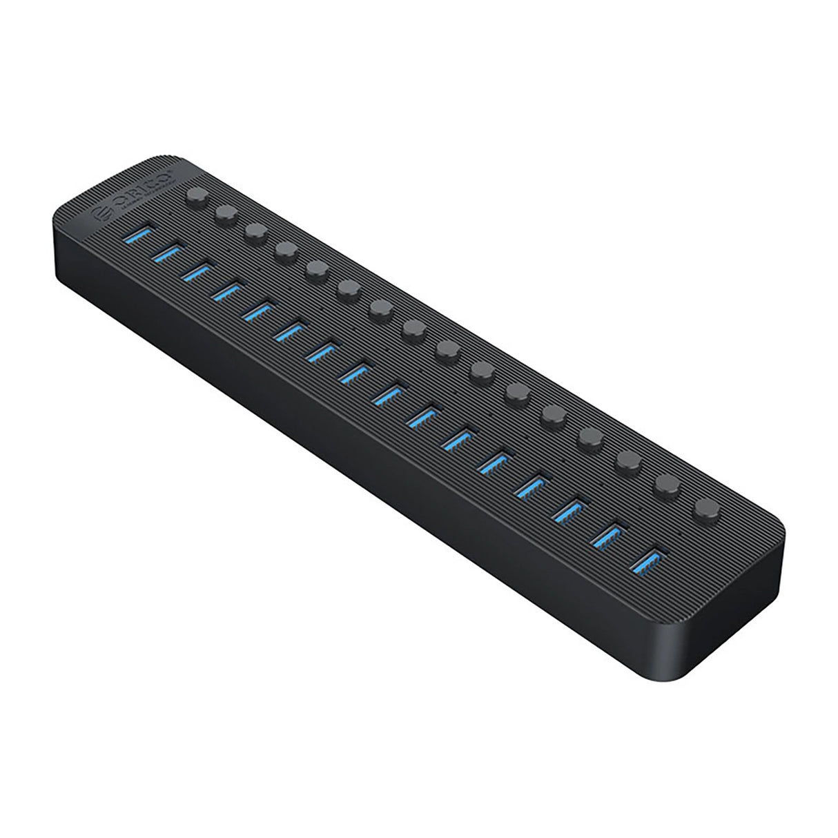 Orico CT2U3-16AB 16x USB-A 3.0 Hub med Switches - sort