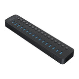 Orico CT2U3-16AB 16x USB-A 3.0 Hub med Switches - sort