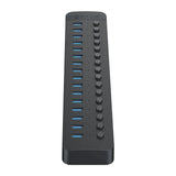 Orico CT2U3-16AB 16x USB-A 3.0 Hub med Switches - sort