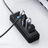 Hub Orico PW4U-U3 USB-A / 4x USB-A 3.0 - sort