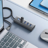 Orico PDD4U-U3 Hub 4x USB-A 3.0 - Gray
