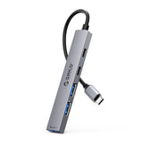 Orico YSB4-U2 USB-A/USB-C Hub Docking Station 2x USB-A 2.0 + 1x USB-A 3.0 + 1x USB-C 2.0 + 1x USB-C - Grå