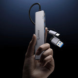 Orico YSB4-U2 USB-A/USB-C Hub Docking Station 2x USB-A 2.0 + 1x USB-A 3.0 + 1x USB-C 2.0 + 1x USB-C - Grå