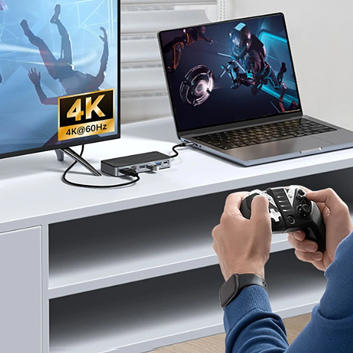 Orico OM28PR-G2 USB-C Docking Station med M.2 Drive Slot + 1 x USB-A 3.2 + 1x USB-C 3.2 + 2x USB-A 2.0 + 1x HDMI + 1x Ethernet - sort