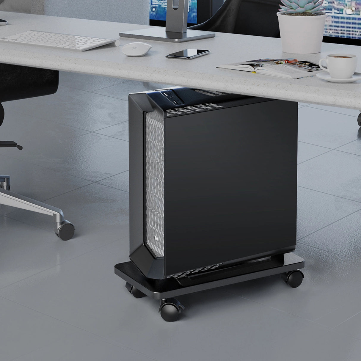 Orico CPB6 Computer Stand med hjul - sort