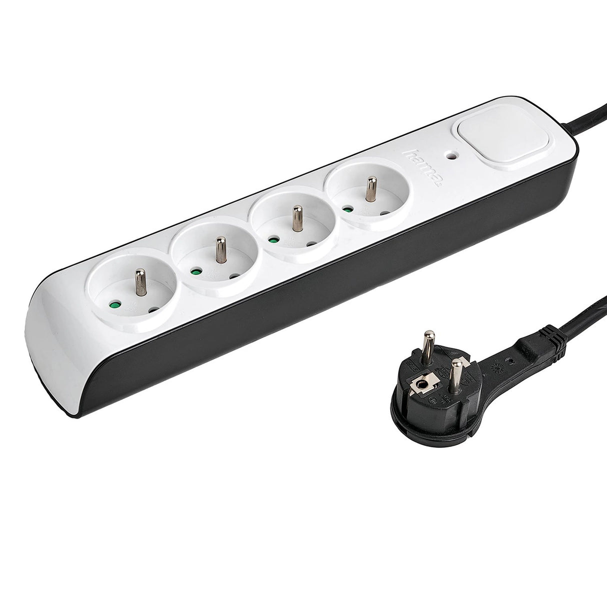 Hama Premium 4-Socket Overspændingsbeskyttende bånd 1,5 m - hvid
