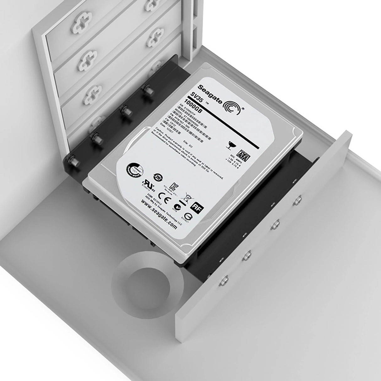 Orico HB-325-V1 skive slæde, reduktion fra 3,5 til 2,5 - sort