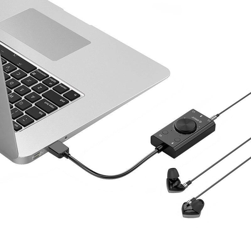Orico SC2 eksternt multifunktions lydkort med USB-A - sort